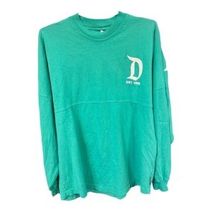 Disneyland Resort Mint Teal Turquoise Long Sleeve Spirit Jersey Unisex Small